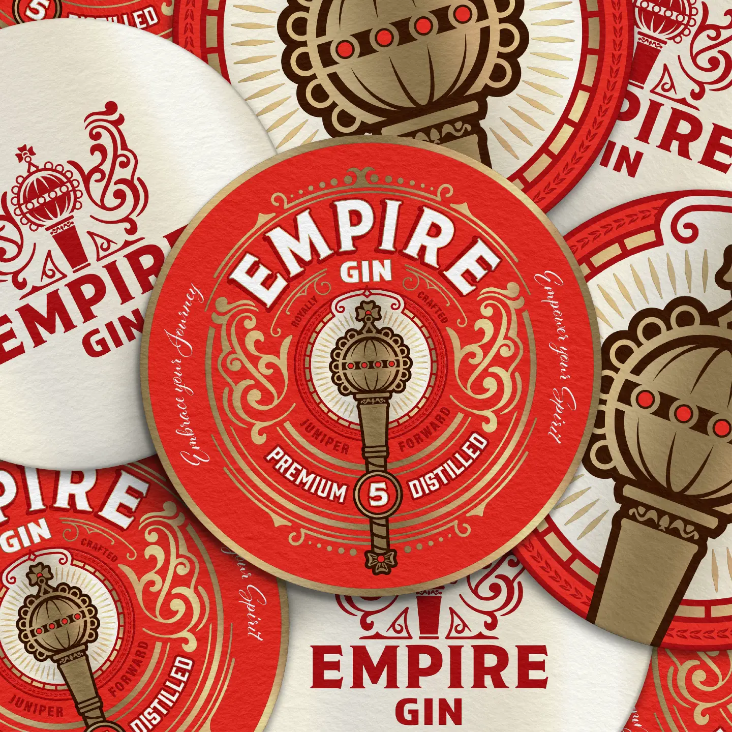 kiilat-creative-empire-gin-packaging-coasters kiilat-creative-empire-gin-packaging-coasters